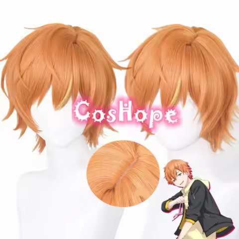 Akito Shinonome Cosplay Wig 30cm Orange Wig Cosplay Anime Cosplay Wigs Heat Resistant Synthetic Wig