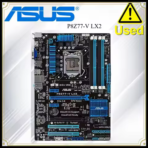 ASUS P8Z77-V LX2 ATX Desktop Mainboard Intel Z77 Chipset LGA1155 Socket DDR3 Up to 32GB SATA3 USB3.0