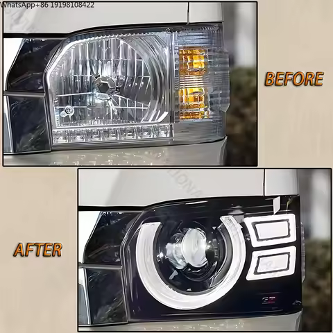 Sindar Auto LED Headlight Assembly Car Modification Head Lamp Accessories for Toyota Hiace 200 2005-