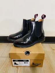 ［全新正品］Dr. Martens 馬汀大夫 Flora Chelsea 切爾西靴 酒紅色 37碼/UK4/US6