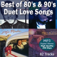 BEST OF 80's & 90's DUET LOVE SONGS 82Tracks 256kbps Mp3 music CD
