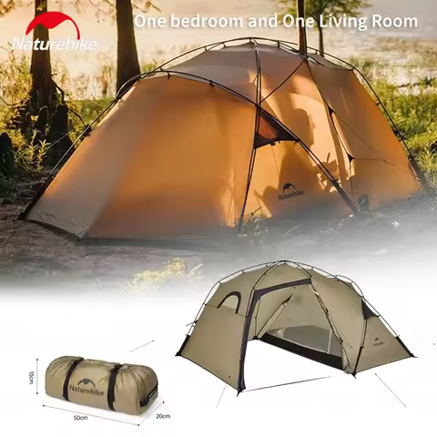 Naturehike SOLO Camping Tent Ultralight Silicon Coated Outdoor 4 Seasons Tents Waterproof 15D Nylon 