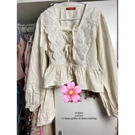 White coquette blouse