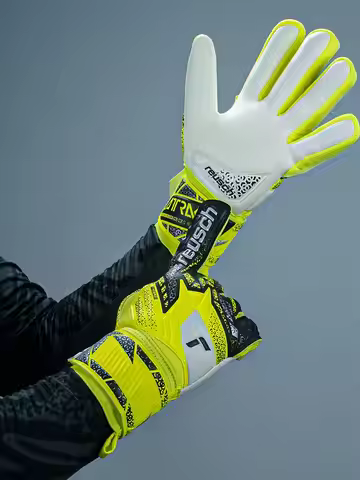 Reusch Goalkeeper Gloves Men's No Finger Protection Football Wear Resistant Natural Latex Palm Breat