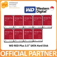 WD RED Plus NAS 3.5" Hard Disk, 2TB /4TB / 8TB / 10TB / 12TB . Singapore Local 3 Years Warranty