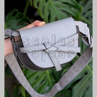 LOEWE  Mini Gate 灰色雙色 馬鞍包