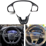 แป้นเหยียบพวงมาลัยรถยนต์ ABS คาร์บอนไฟเบอร์อุปกรณ์ตกแต่งภายในสำหรับ Ford Focus KUGA Escape 2018 2020 Fiesta MK8 bronco