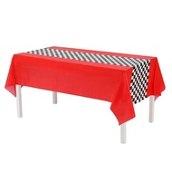 Rectangular Peva Tablecloth 137*274cm red Plastic Table Cloth for 6ft to 8ft Long Table Disposable W