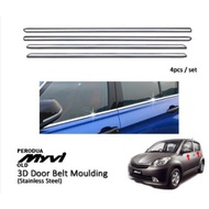 PERODUA MYVI OLD 2005 -2010 door lining chrome / door belt moulding / Lining chrome tingkap / sporty