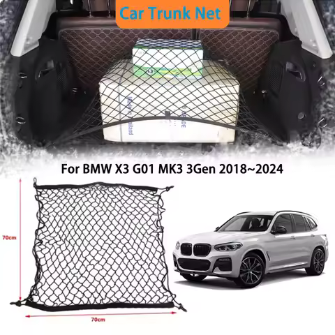 For BMW X3 G01 MK3 3Gen 2018~2024 2019 2020 Car Trunk Net Storage bag Interior Luggage Cargo Organis