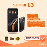 Sunmi L3 Smart Mobile Handheld Terminal 6GB+128GB Wi-Fi 4G LTE Android 14