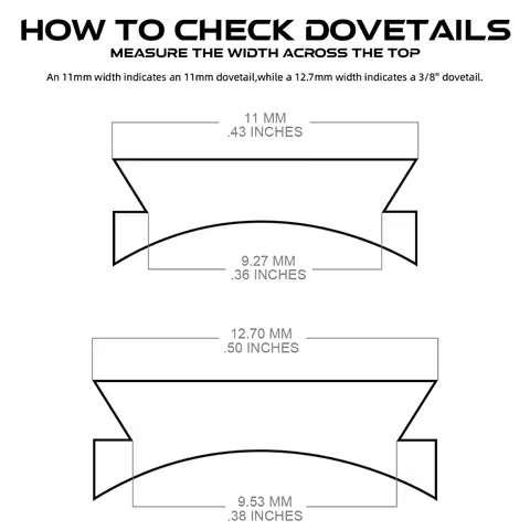 Vector Dovetail To Weaver Rail Adapter 2Pcs Low Profile Scope Mount Base 5Mm Height 6063-T6 Aluminum