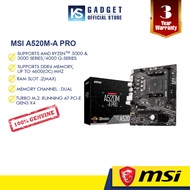 MSI A520M-A PRO / AM4 / MATX / RAM x 2 / M.2 x 1 / PCIEx16 x 1 / 3Y WARRANTY