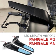 Motorcycle With LED Turn Signal Stealth Mirrors for DUCATI PANIGALE V2 Accessories Panigale V4 Rearv