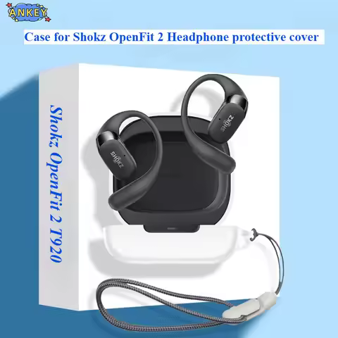for Shokz OpenFit 2+ T921 Case Protective Nylon Lanyard Soft Cover Shells Anti Dust Sleeve Hand Rope