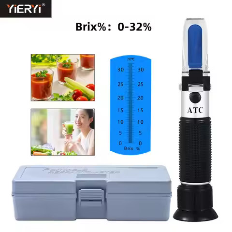 yieryi Refractometer sugar degree meter saccharimeter cutting fluid density Concentration meter 0-32