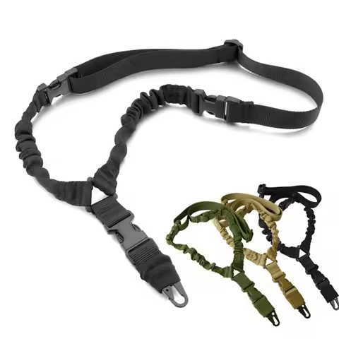 Tactical Gun Sling Military Shooting Adjustable 3 Point Bungee Airsoft Rifle Strapping Belt Hunting