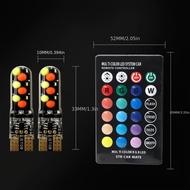 NEW Multi Color T10 5050 SMD RGB Remote 12 LED Controller Reading Wedge Light Bulb