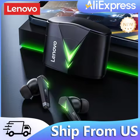 Choice US Lenovo LP6 Bluetooth 5.0 Headphones 9D Strong Deep Bass Music Sound Earbuds Sweatproof Cin