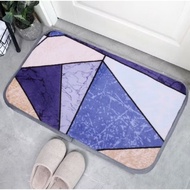 Abstract Motif Anti-Slip Bathroom Doormat 40x60cm Beautiful Motif Water Absorbent Anti-Odor DD