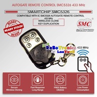 Autogate Door Remote Control SMC5326 330MHz 433MHz Auto Gate Clone Type Wireless Duplicate Free Batt