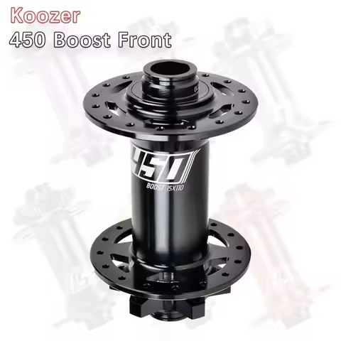Koozer 450 Boost Front Hub TA 15x110 Thru Axle Hub 28H 32 Holes 6 Bolts Disc 2 Sealed Bearing Light 