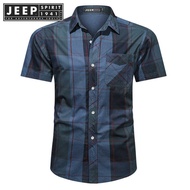 SPIRIT JEEP 1941 ESTD Men's Plaid Shirt Jacket