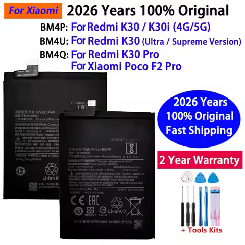 BM4U BM4P BM4Q Original Battery For Xiaomi Redmi K30 Pro Mi Poco F2 Pro Redmi K30 K30i 4G 5G K30 Ult