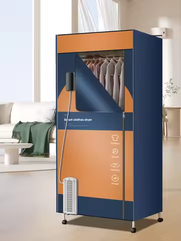 Portable Electric Clothes Dryer,110V - 1600W Heated Clothes Airer,Travel Heated Clothes Dryer with T