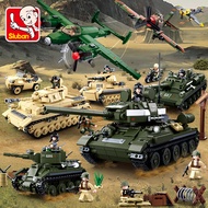 Chinese Building Blocks 7 Military Series Tank Chariot 6-12 Years Old 7 Intelligence Small Particles
