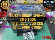 Lifepo4 Battery 12v (12.8-14.6v) 86Ah ใช้กับรถยนต์ได้