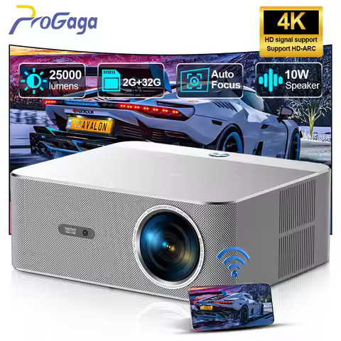 PROGAGA PG610W Full HD 1080P Android Projector 4K WiFi 2G 32G PG610 Beamer Home Theater Meeting Game