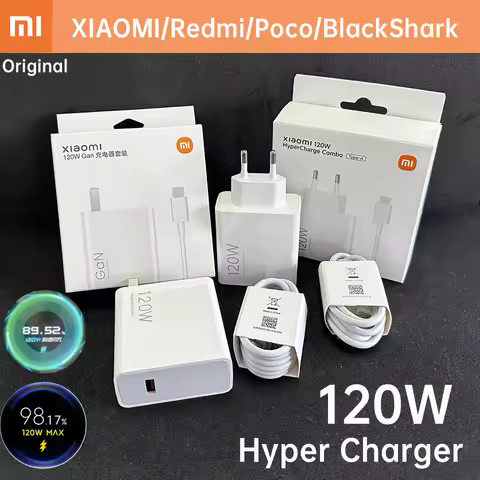 Xiaomi GaN Charger Cargador 120w Usb Type C Cable Turbo Charge Wall Adapter Xiaomi Black Shark 6 5 M