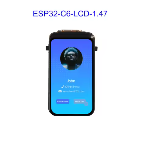 ESP32-C6 1.47inch LCD Display Development Board 172x320 262K Color 160MHz Single-core Processor Supp