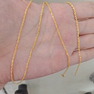 Kalung rantai tali emas asli kadar 700 70% 22 surabaya holo nori korea