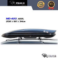 TAKA MD-420 CAR ROOF BOX [ EXPLORER SERIES ] [ XL SIZE ] BLACK GLOSSY 420L