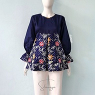 Shanaya Blus Batik Modern Blouse Batik Wonogiren batik seragam kerja