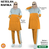 LPM 33770 Setelan Training Olahraga Senam Wanita Muslimah RAFIKA SET Babyterry Lengan Panjang Terbar