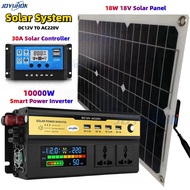 JOYUHON Solar Power System Kit 10000W Car Inverter DC12V TO AC220V Power Inverter with Solar Panel a