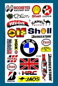 สติกเกอร์ NGK elf Shell Veloil HRC สติกเกอร์แต่งรถ ตกแต่งข้างรถ สำหรับรถมอเตอร์ไซค์ ติดรถยนต์ ติดหมว