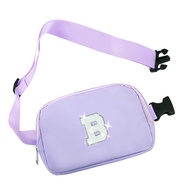 COSHAYSOO Lavender Belt Bag Crossbody Initial Fanny Waist Pack Small Teen Girl Gifts Trendy Stuff fo