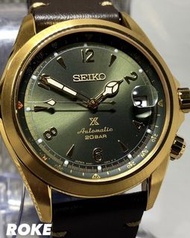 SEIKO 精工 PROSPEX手錶 Alpinist皮帶70小時動力儲存芯店獨家款 綠色