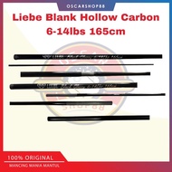 Oscarshop88 liebe blank hollow carbon 6-14lbs 165cm max drag 8kg fishing rod material lesath gsa/sha