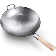 nch Traditional Carbon Steel Wok Pan - Authentic Hand Hammered Woks and Stir Fry Pans - Pow Wok with no chemical coating