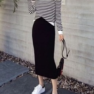 Scuba midi span skirt 7/8 / Work span skirt // Span skirt 7/8 / Span work skirt