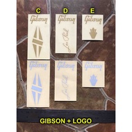 Pair Sticker Logo Headstock Gibson Lp Guitar Les Paul Sg Es Head stock Electric Acoustic Folk Classi