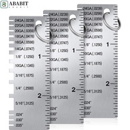 ABABIT Wire Gauge AWG SWG 0-36 Round Diameter Measurer Tool Stainless Steel Welding Gauge