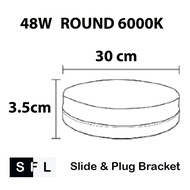 SFL LED MOUNTED SURFACE DOWNLIGHT ROUND/SQUARE/ 24W/36W/48W 3000K/4000K/6000K WHITE/BLACK/ROSE GOLD
