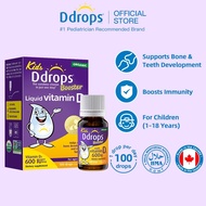 Ddrops vitamin d3 Kids Booster Liquid Vitamin D3 600IU For Children. 2.8ml(100 Drops)/Bottle
