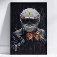 Lewis Hamilton Las Vegas Poster Formula 1 Wall Art F1 Helmet Print Sim Racing Decor Lewis Hamilton F